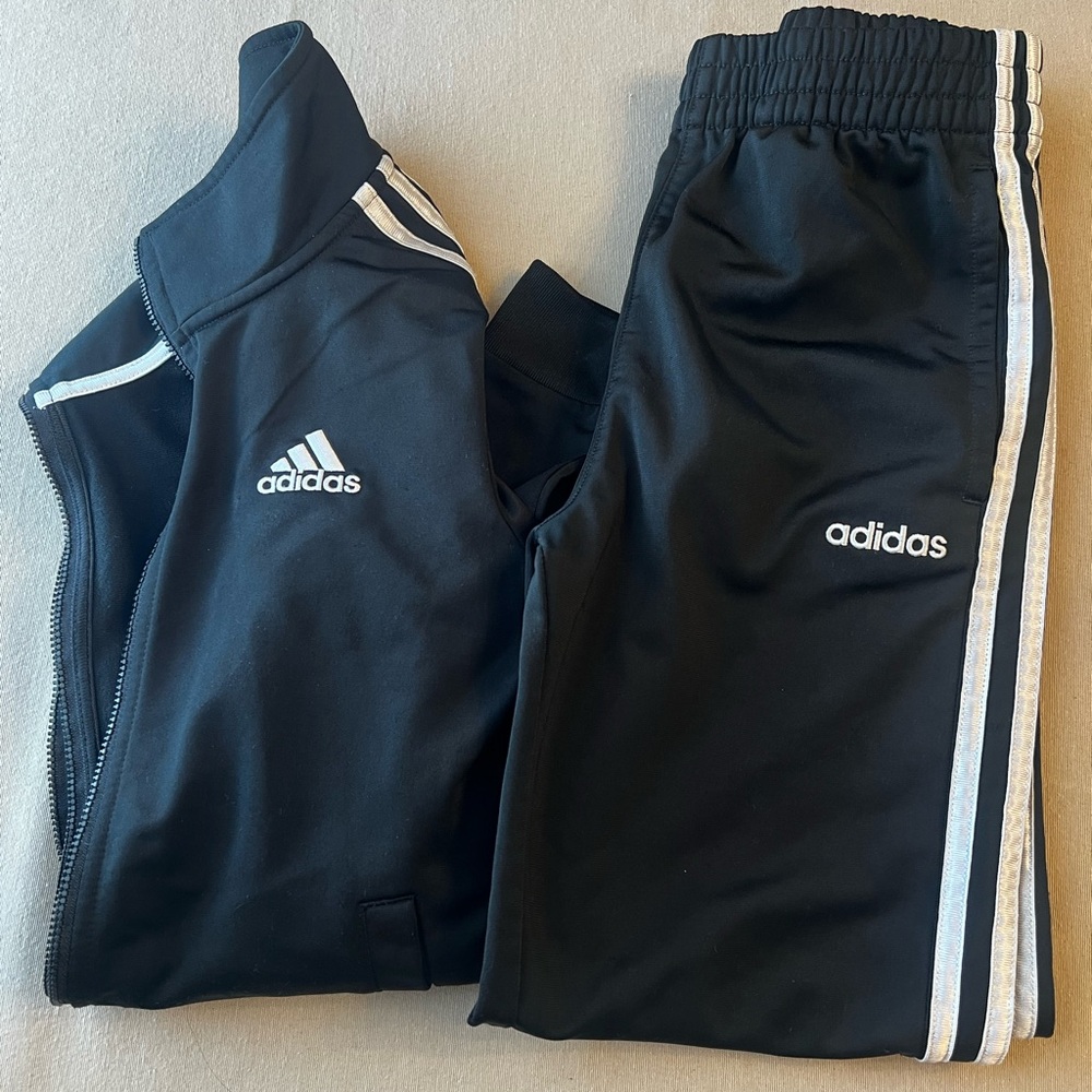 Boys Adidas Tracksuit- Joggers/ Zippered Sweatshirt
